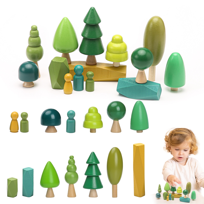 14-teiliges Holzspielzeug