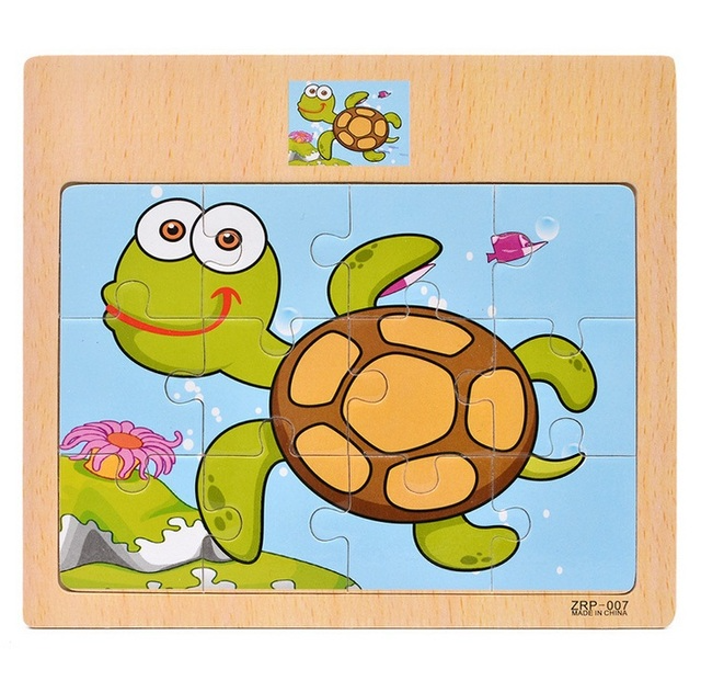 12-teiliges Holzpuzzle
