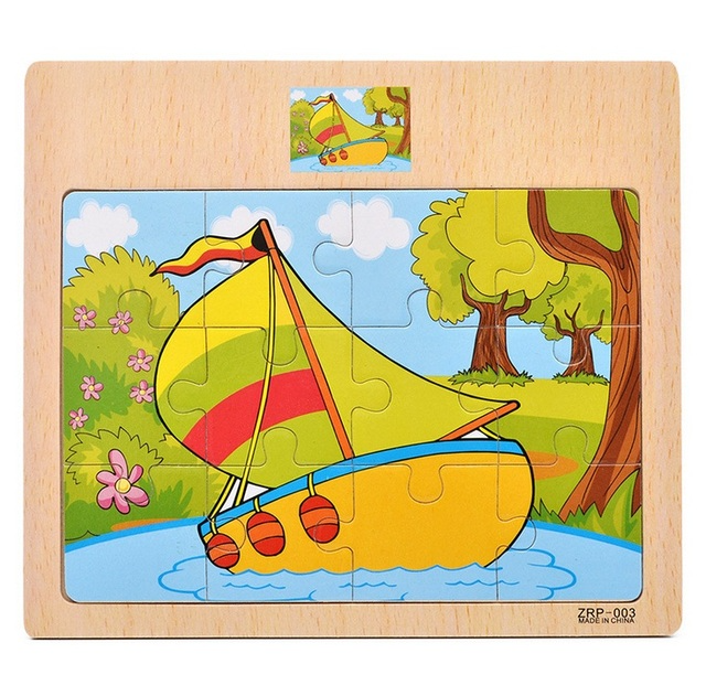 12-teiliges Holzpuzzle