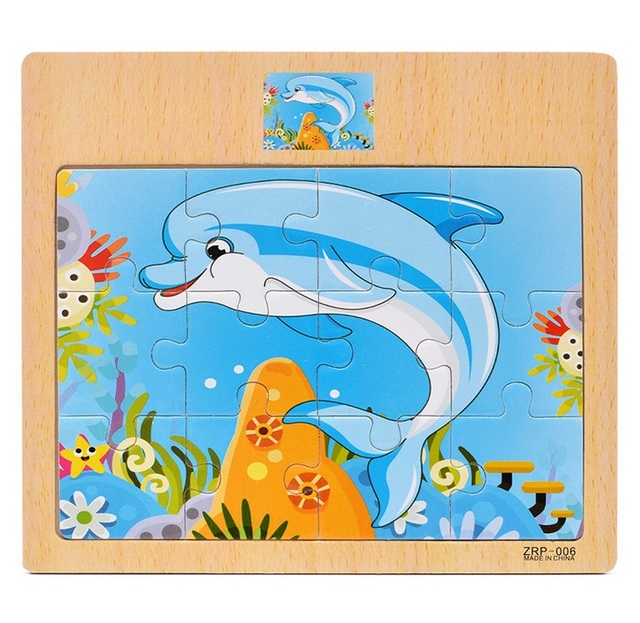 12-teiliges Holzpuzzle