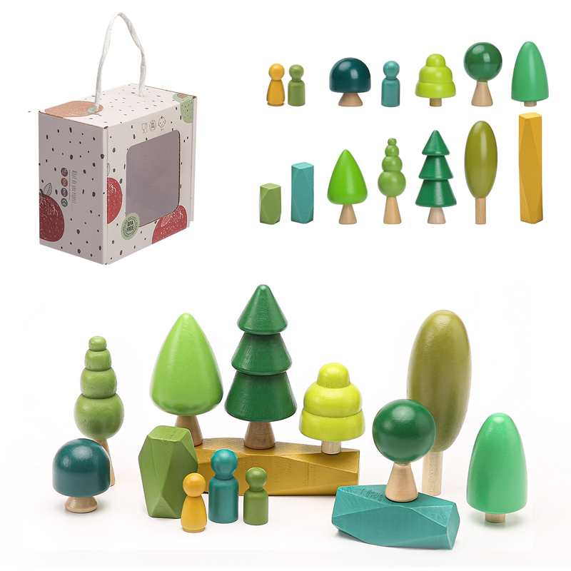 14-teiliges Holzspielzeug