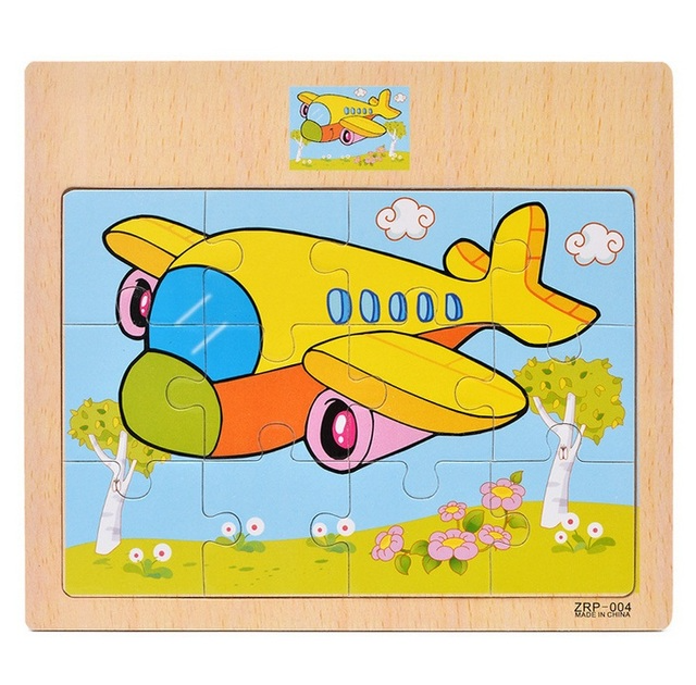 12-teiliges Holzpuzzle