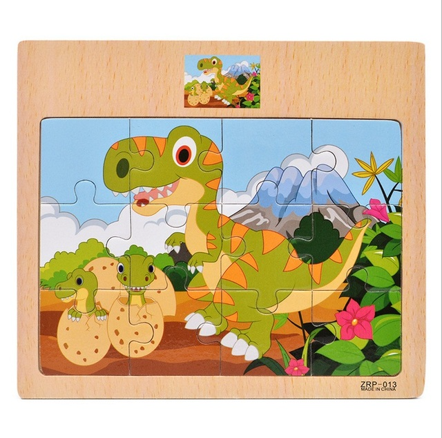 12-teiliges Holzpuzzle