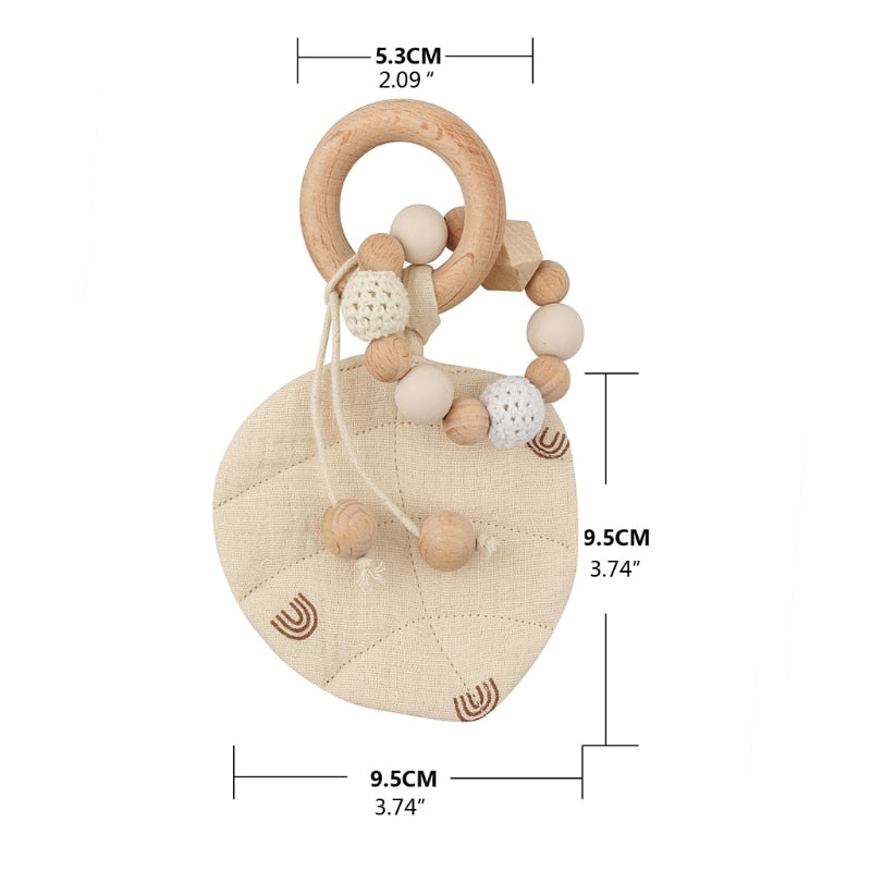 Holzbeißring mit Blattform