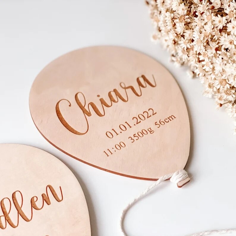 Personalisierter Holzballon