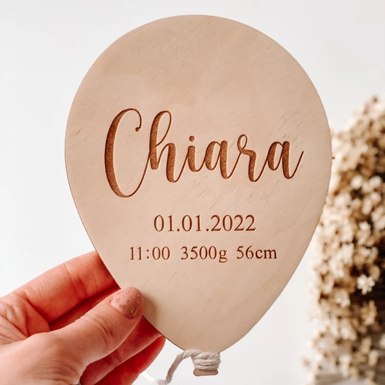 Personalisierter Holzballon