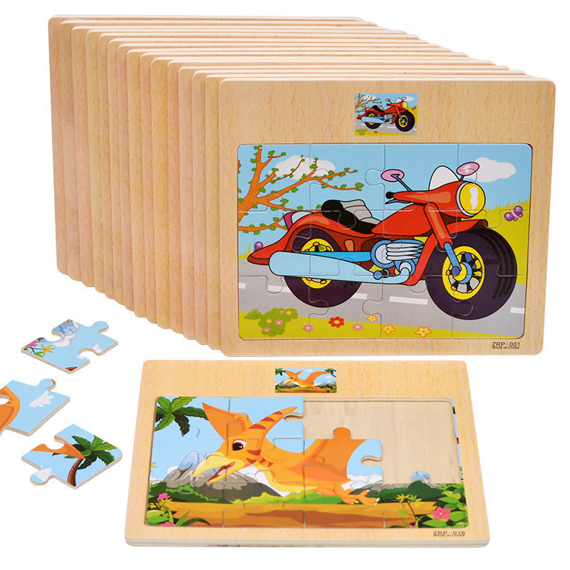 12-teiliges Holzpuzzle