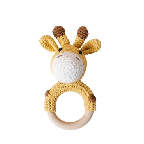 Rassel mit Häkelstruktur