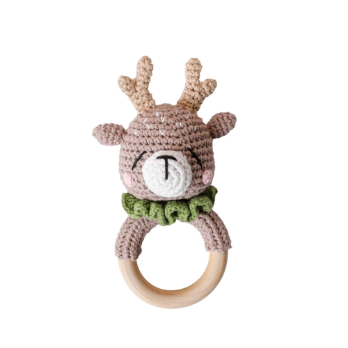 Rassel mit Häkelstruktur