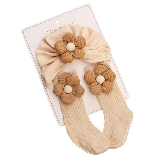 Blümchen-Set aus Baumwolle