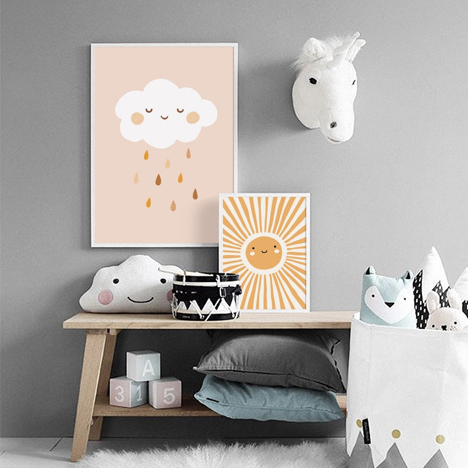 Wandposter für Kinderzimmer - Regen