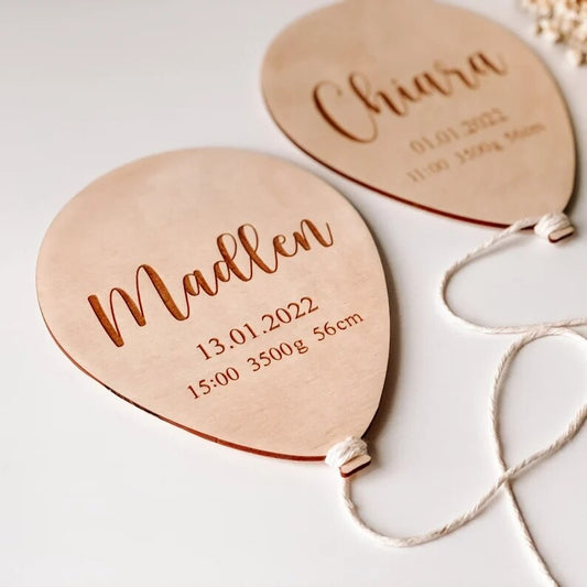 Personalisierter Holzballon